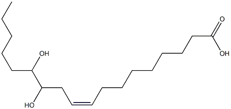 (Z)-12,13-dihydroxyoctadec-9-enoic acid Structure