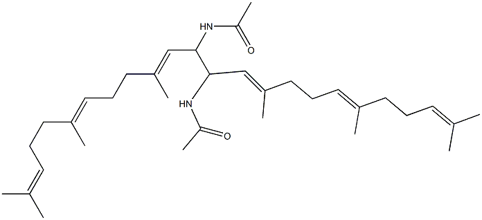 N-[2-Acetylamino-4,8,12-trimethyl-1-(2,6,10-trimethyl-undeca-1,5,9-tri enyl)-trideca-3,7,11-trienyl]-acetamide Structure
