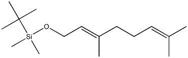 t-Butyl-(3,7-dimethyl-octa-2,6-dienyloxy)-dimethyl-silane Structure