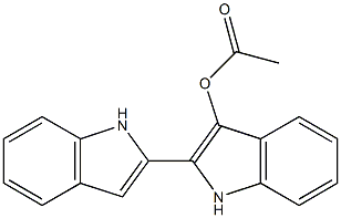 3-acetoxy-2,2'-bi-1H-indole 结构式