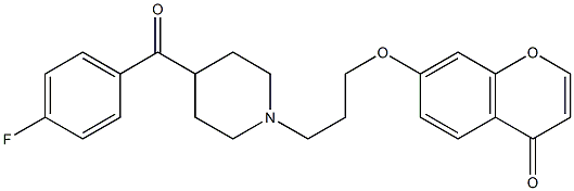 7-(3-(4-(4-fluorobenzoyl)-1-piperidinyl)propoxy)chromen-4-one Structure