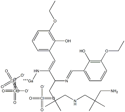 (bis(3-ethoxy-2-hydroxybenzylidene)-N,N''-bis(2,2-dimethyl-3-aminopropyl)ethylenediamine)gallium(III) perchlorate