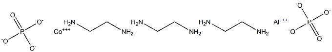 tris(ethylenediamine)cobalt(III) aluminum phosphate Structure