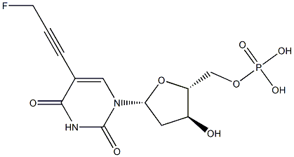 5-(3-fluoropropyn-1-yl)-2'-deoxyuridine 5'-phosphate Struktur