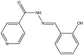salicylaldehyde isonicotinoyl hydrazone Struktur