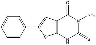 2,3-dihydro-3-amino-6-phenyl-2-thioxothieno(2,3-d)pyrimidin-4(1H)-one Structure