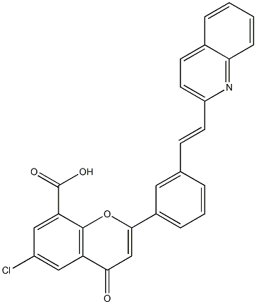 8-carboxy-6-chloro-3'-(2-(2-quinolinyl)ethenyl)flavone Structure
