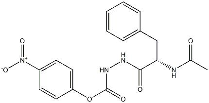 N-(acetyl-phenylalaninyl)azaglycine p-nitrophenyl ester Struktur