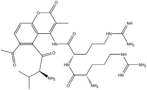 acetyl-valyl-arginyl-arginyl-amidomethylcoumarin