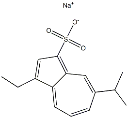 sodium 3-ethyl-7-isopropyl-1-azulenesulfonate 结构式