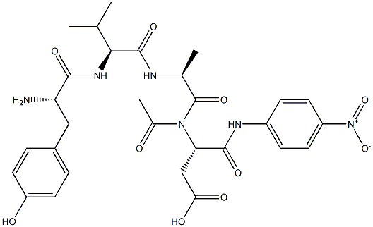 acetyl-tyrosyl-valyl-alanyl-aspartic acid p-nitroanilide 化学構造式