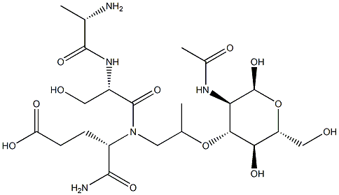 N-acetylmuramyl-alanyl-seryl-isoglutamine Struktur