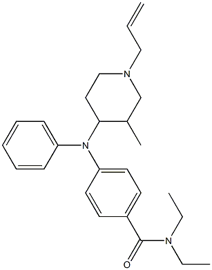 4-((N-allyl-3-methyl-4-piperidinyl)phenylamino)-N,N-diethylbenzamide Structure
