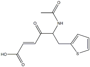 5-acetamido-4-oxo-6-(2-thienyl)hex-2-enoic acid Structure