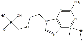 9-(2-(phosphonomethoxy)ethyl)-N(6)-dimethyl-2,6-diaminopurine