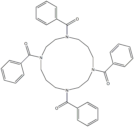 1,4,8,11-TETRABENZOYL-1,4,8,11-TETRAAZACYCLOTETRADECANE 结构式