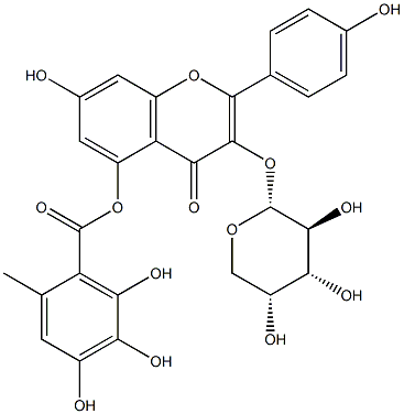 KAEMPFEROL-3-O-ALPHA-ARABINOPYRANOSIDE-2-GALLATE 化学構造式