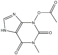 3-ACETOXY-1-METHYLXANTHINE 结构式
