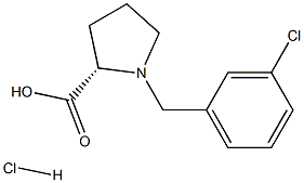 (R)-alpha-(3-chloro-benzyl)-proline hydrochloride Struktur