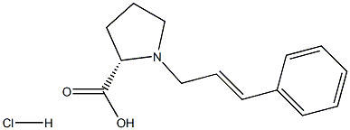 (R)-alpha-(3-Phenyl-allyl)-proline hydrochloride,,结构式