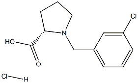 (S)-alpha-(3-chloro-benzyl)-proline hydrochloride Struktur
