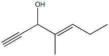 2-甲基-1-乙炔基-2-戊烯醇, , 结构式
