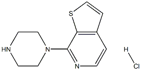 7-Piperazin-1-yl-thieno[2,3-c]pyridine HCl Structure