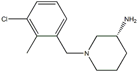 (3R)-1-(3-chloro-2-methylbenzyl)piperidin-3-amine Structure