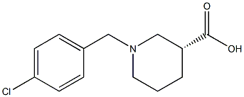 (3R)-1-(4-chlorobenzyl)piperidine-3-carboxylic acid Struktur
