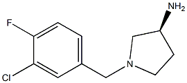 (3S)-1-(3-chloro-4-fluorobenzyl)pyrrolidin-3-amine 化学構造式