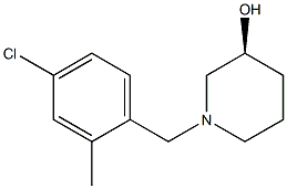 (3S)-1-(4-chloro-2-methylbenzyl)piperidin-3-ol Struktur