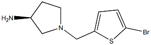 (3S)-1-[(5-bromothiophen-2-yl)methyl]pyrrolidin-3-amine Structure