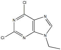 2,6-dichloro-9-ethyl-9H-purine Struktur