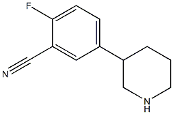 2-fluoro-5-piperidin-3-ylbenzonitrile Structure