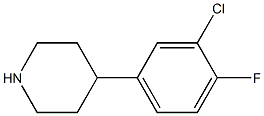 4-(3-chloro-4-fluorophenyl)piperidine Structure