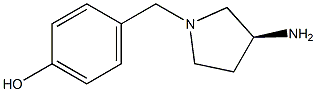4-{[(3S)-3-aminopyrrolidin-1-yl]methyl}phenol,,结构式