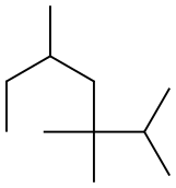 2,3,3,5-tetramethylheptane Struktur