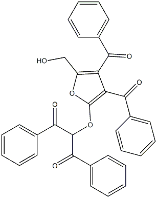 (2S,3S,4S)-TETRABENZOYL-2-(HYDROXYMETHYL)-5-METHOXYFURAN 结构式