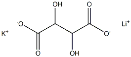 酒石酸鉀鋰, , 结构式