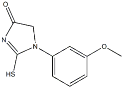 2-MERCAPTO-1-(3-METHOXYPHENYL)-1,5-DIHYDRO-4H-IMIDAZOL-4-ONE 化学構造式
