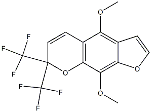 4,9-DDIMETHOXY-7,7-BIS(TRIFLUOROMETHYL)-7H-FURO-[3,2-G]-CHROMENE Struktur