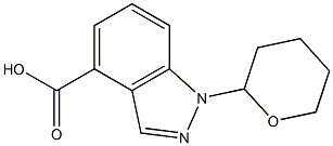 1-(TETRAHYDRO-PYRAN-2-YL)-1H-INDAZOLE-4-CARBOXYLIC ACID Structure