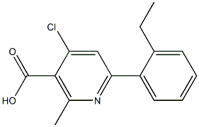 4-CHLORO-6-(2-ETHYL-PHENYL)-2-METHYL-NICOTINIC ACID Structure