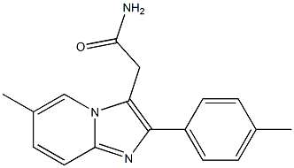 6-METHYL-2-(4-METHYLPHENYL)IMIDAZO[1,2-A]PYRIDINE-3-ACETAMIDE Structure