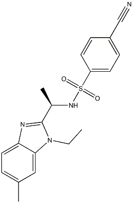 (R)-4-cyano-N-(1-(1-ethyl-6-methyl-1H-benzo[d]imidazol-2-yl)ethyl)benzenesulfonamide