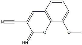 2-imino-8-methoxy-2H-chromene-3-carbonitrile Structure