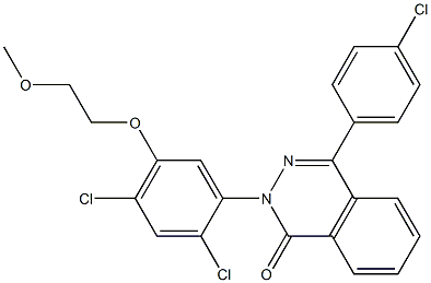 4-(4-chlorophenyl)-2-[2,4-dichloro-5-(2-methoxyethoxy)phenyl]-1(2H)-phthalazinone Structure