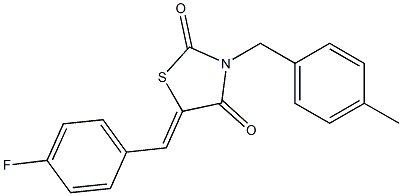 5-[(Z)-(4-fluorophenyl)methylidene]-3-(4-methylbenzyl)-1,3-thiazolane-2,4-dione