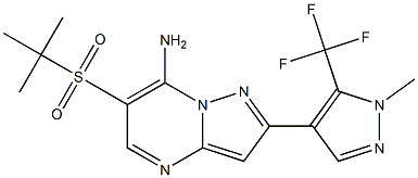 6-(tert-butylsulfonyl)-2-[1-methyl-5-(trifluoromethyl)-1H-pyrazol-4-yl]pyrazolo[1,5-a]pyrimidin-7-ylamine