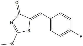 5-[(Z)-(4-fluorophenyl)methylidene]-2-(methylsulfanyl)-1,3-thiazol-4-one Structure
